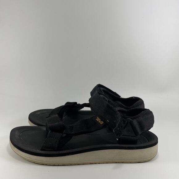 Teva Universal Premier Strappy Active Sandals Womens Size 6 Black Wedge Sole - Picture 4 of 9